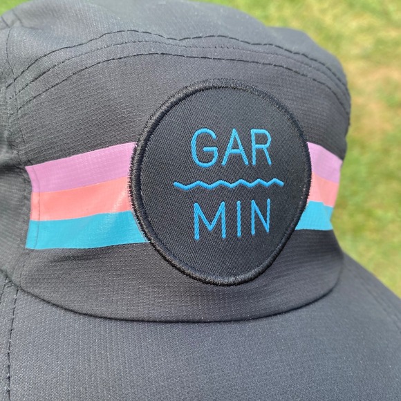 Garmin Hat 5 Panel Running Cap Cycling Visage Black Fish GPS Navigation Travel - Picture 1 of 15